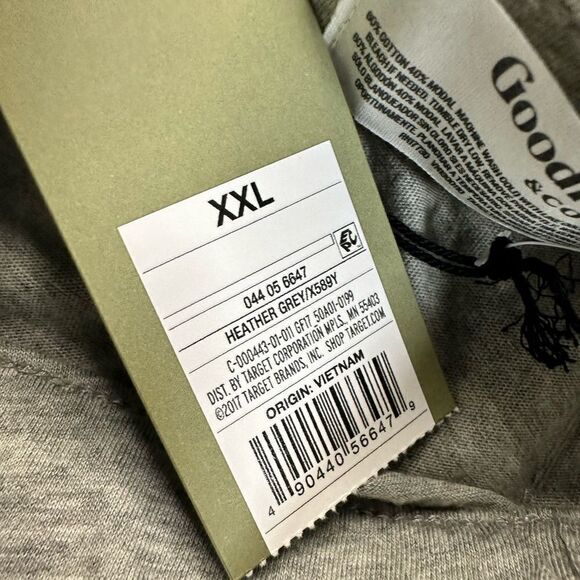 NWT Goodfellow & Co Men’s Gray Drawstring Waist Lounge Pajama Pants - Size XXL - Picture 4 of 5